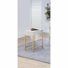 Homeroots Coleen Side Table White and amp; Brass 286068
